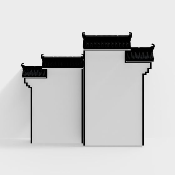 Oriental-Inspired 3D Architectural Model