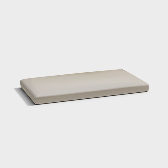 Modern Classroom Seating Bench 3D Model in Golden Finish
