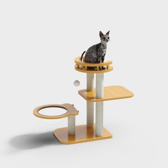Stylish Cat Tree 3D model for Modern Interiors