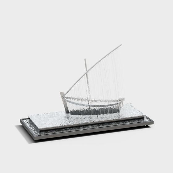 Luminous Water Feature 3D model