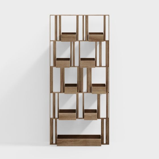 Stylish Modular Bookshelf 3D model for Modern Interiors