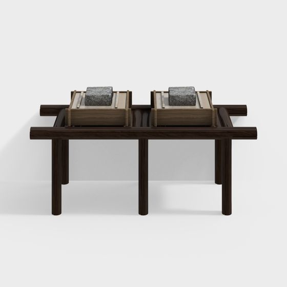 Minimalist Low-Poly Desk 3D model