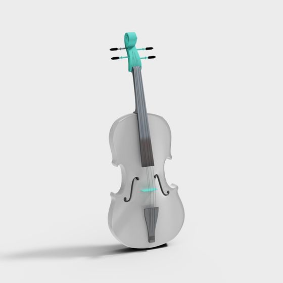 Low-Poly Violin 3D Model for Creative Projects