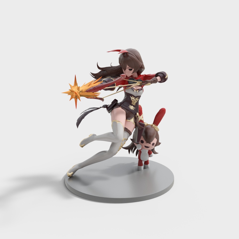 Battle Witch 3D model - Low Poly Character Design