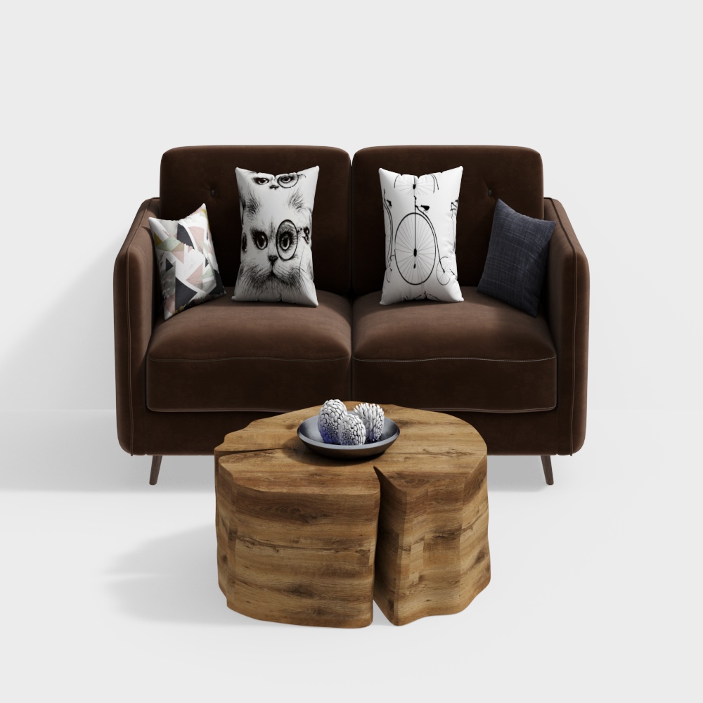 Modern clothing store sofa coffee table combination