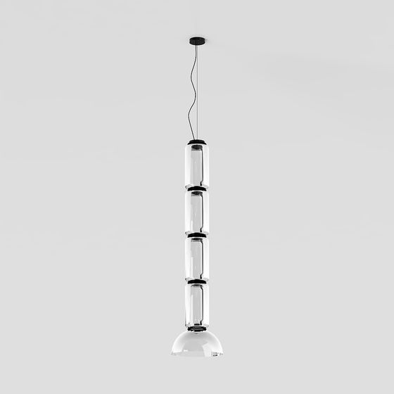 Sleek Pendant Light 3D model for Contemporary Spaces
