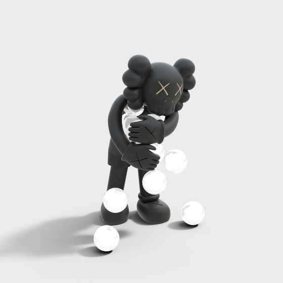 Ball Embrace Low-Poly 3D Model