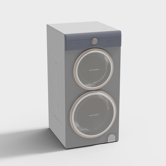Stylish Low-Poly Washing Machine 3D model