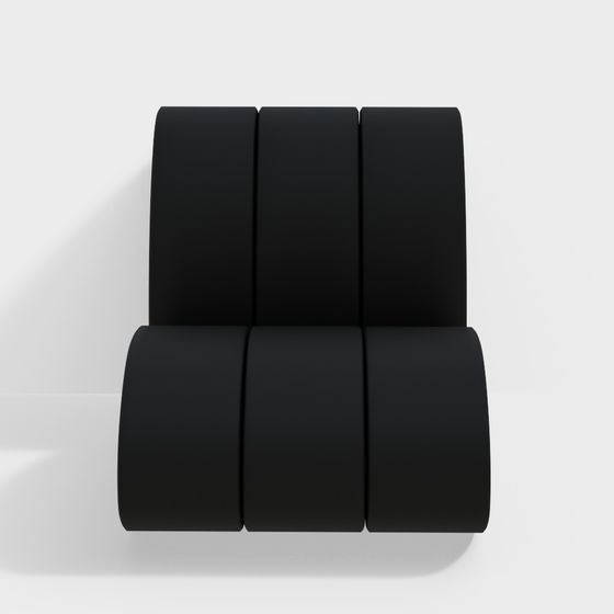 Minimalist Black Sofa 3D model