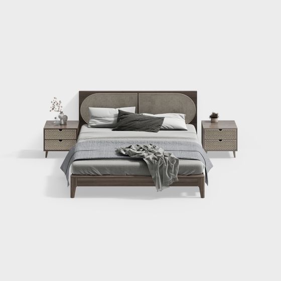 Urban Bedroom Suite 3D model for Modern Spaces