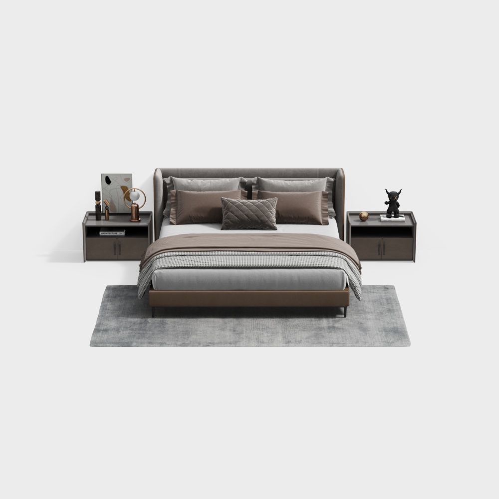 Modern bedroom Biou double bed