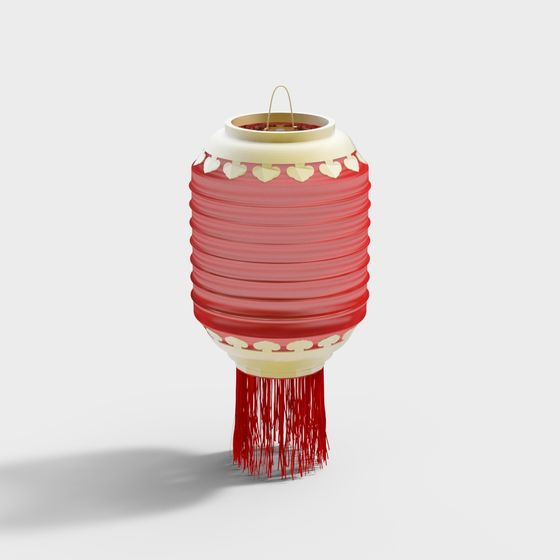 Elegant Red Lantern 3D model
