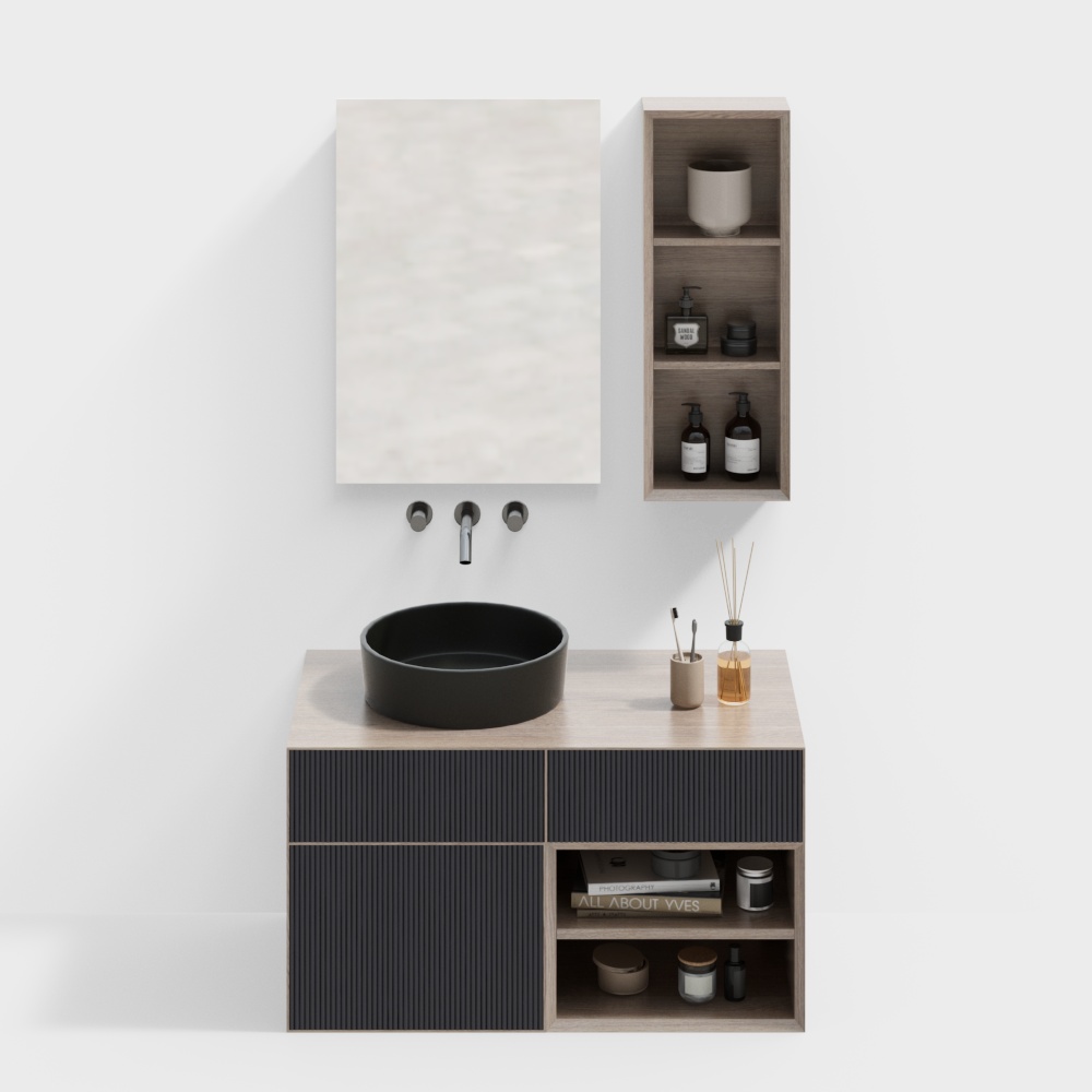Modern bathroom bathroom cabinet combination