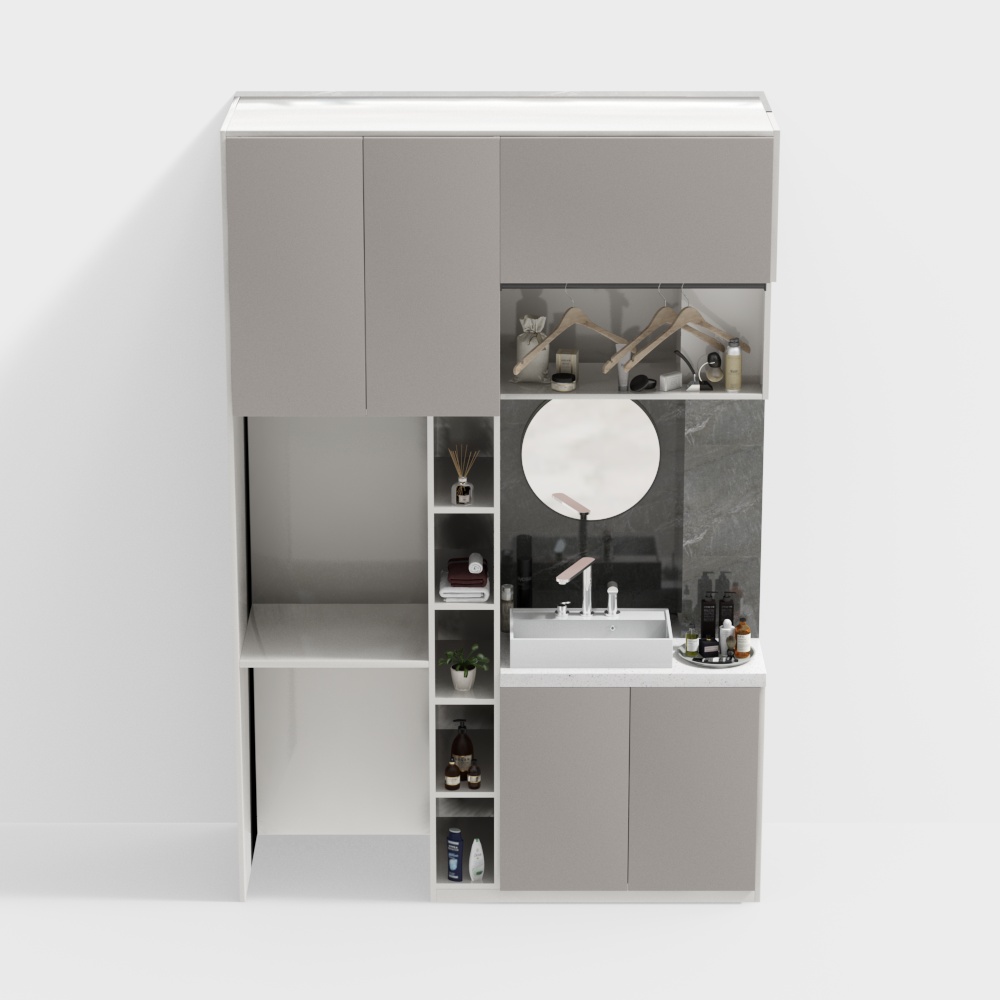 Modern simple balcony laundry cabinet