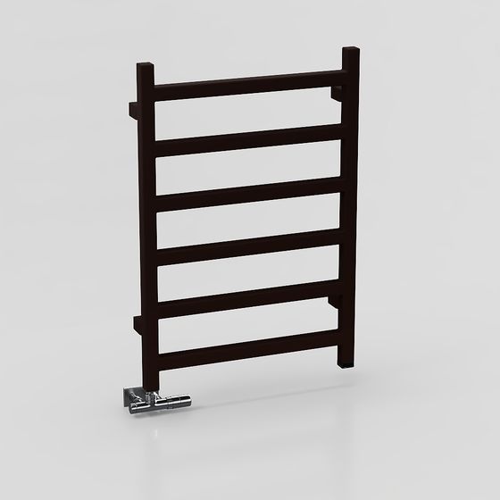 Stylish Low-Poly Towel Rack 3D model for Modern Spaces