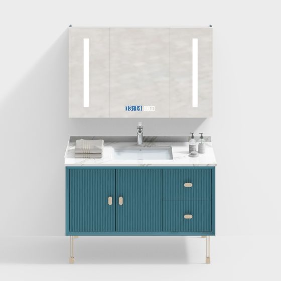 Современная раковина для мытья в ванной