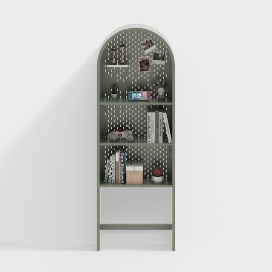Arched Bookshelf 3D model