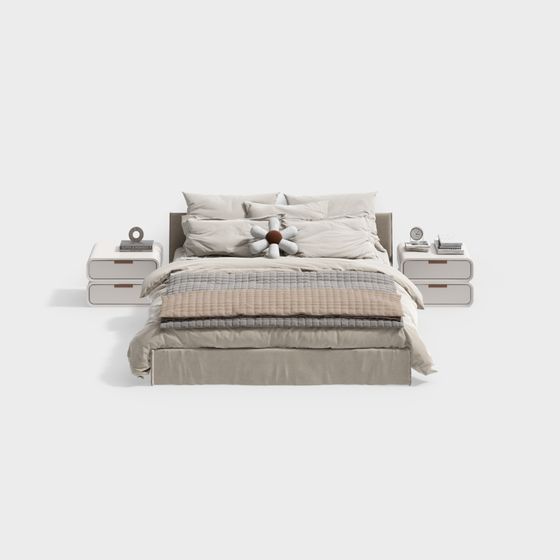 Cozy Retreat Bed Set 3D model