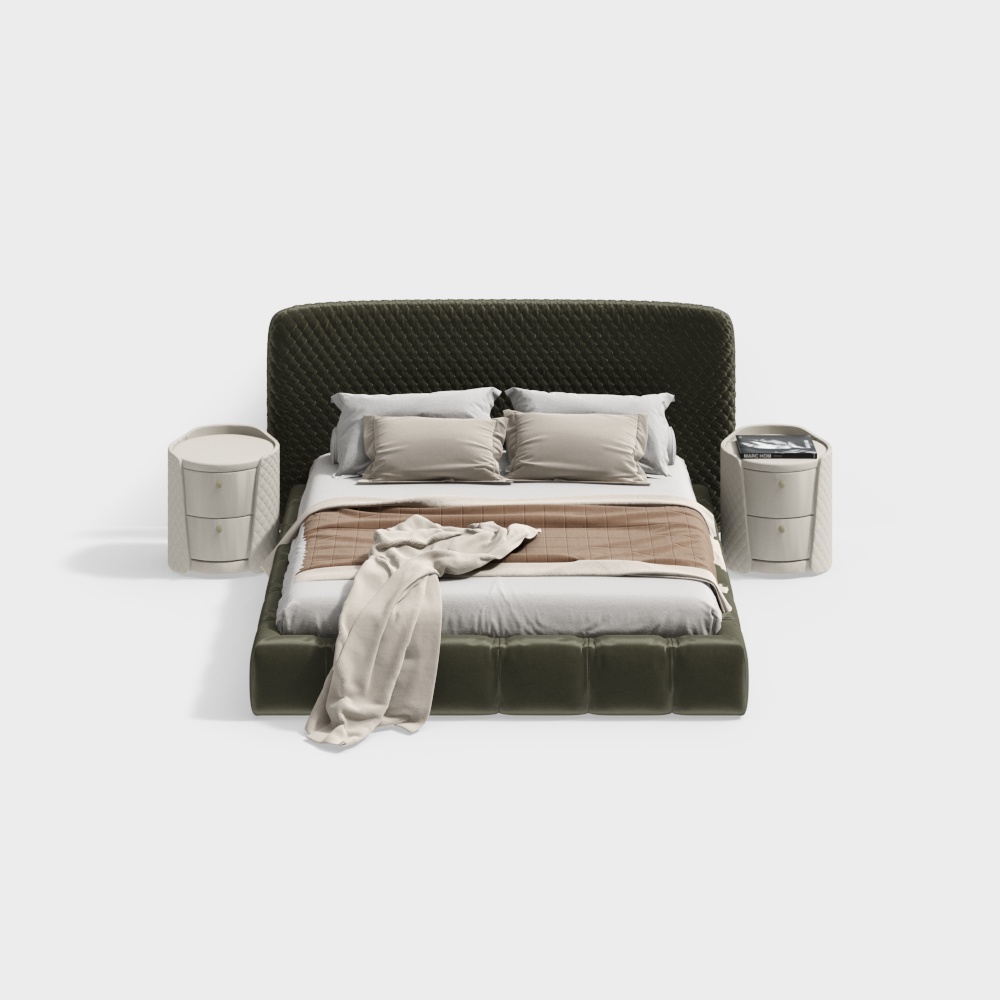 Cream Air bedroom double bed