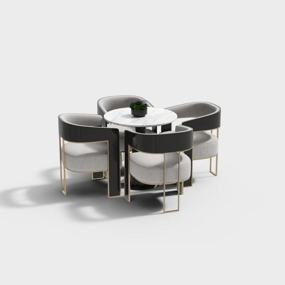 Urban Living Room Sofa Set 3D model