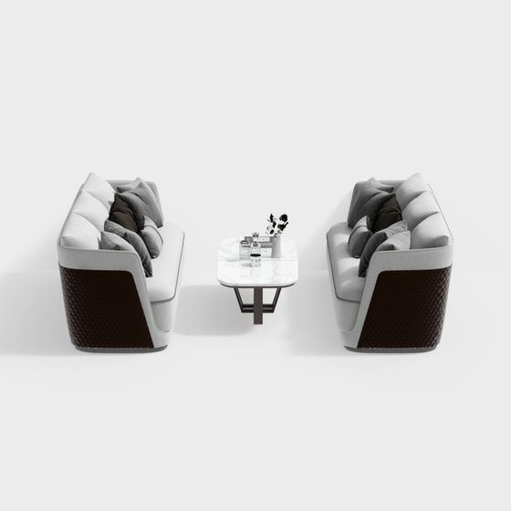 Contemporary 3D Sofa Set for Modern Interiors