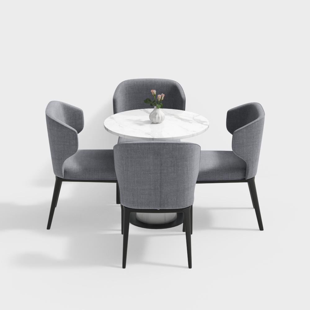 Modern reception area table and chair combination