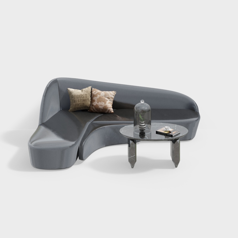 Modern sales office sofa coffee table