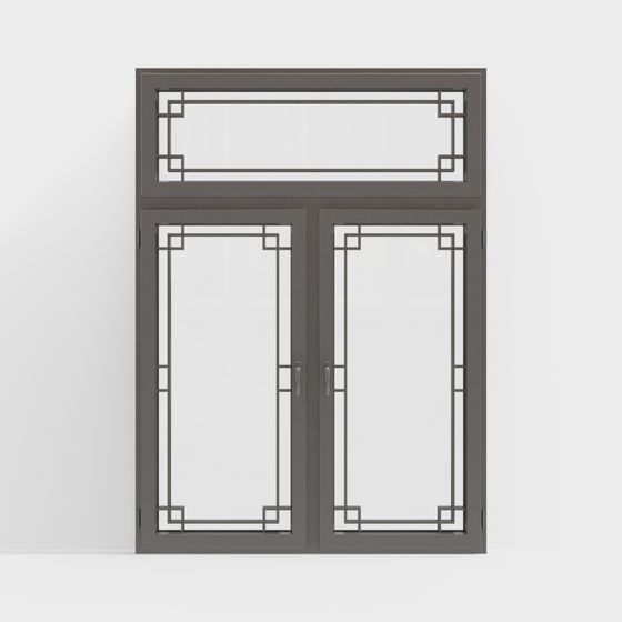 Classic Double Door 3D model with Minimalist Design