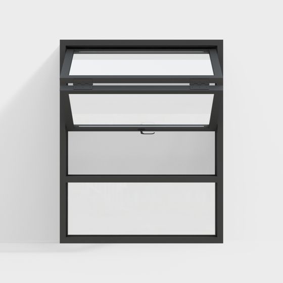 Stylish Low-Poly Window 3D model for Modern Spaces