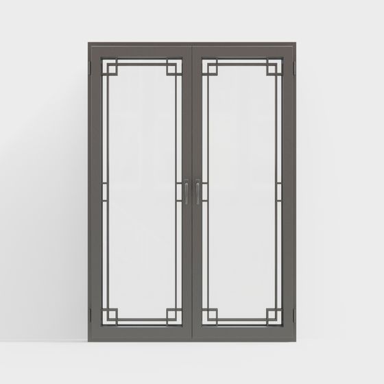 Elegant Double Door 3D Model for Modern Design