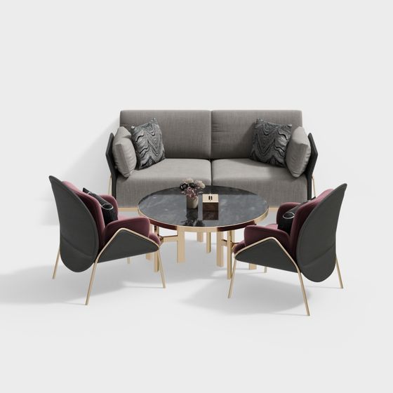 Urban Living Room Set 3D model