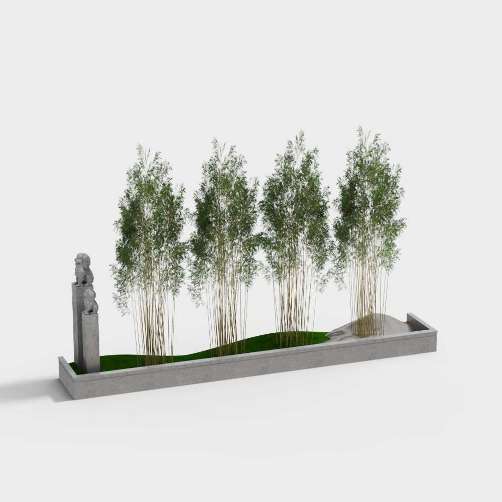 New Chinese garden bamboo decoration