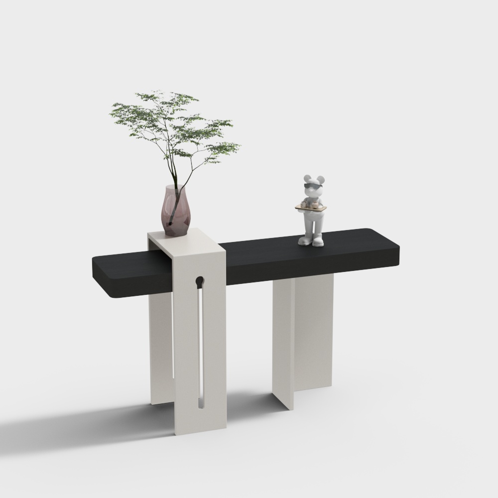 Modern living room with marble end view