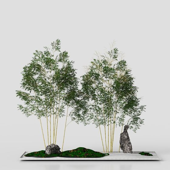 Realistic Bamboo Forest 3D Model for Creative Projects