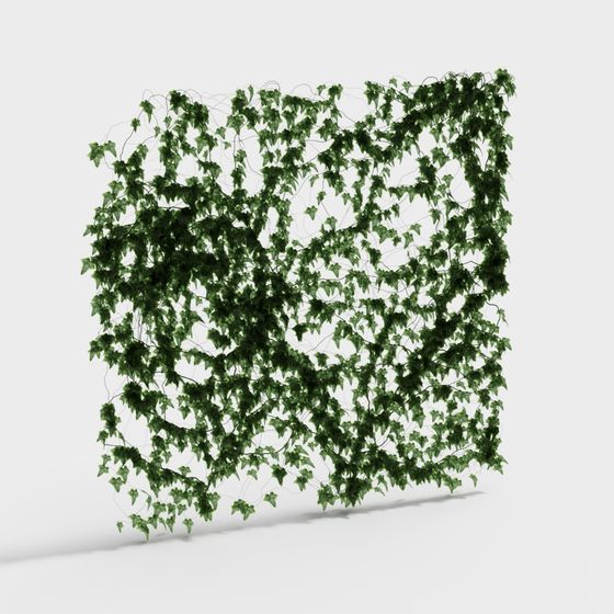 Vines Wall 3D model - Lush Green Plant Wall