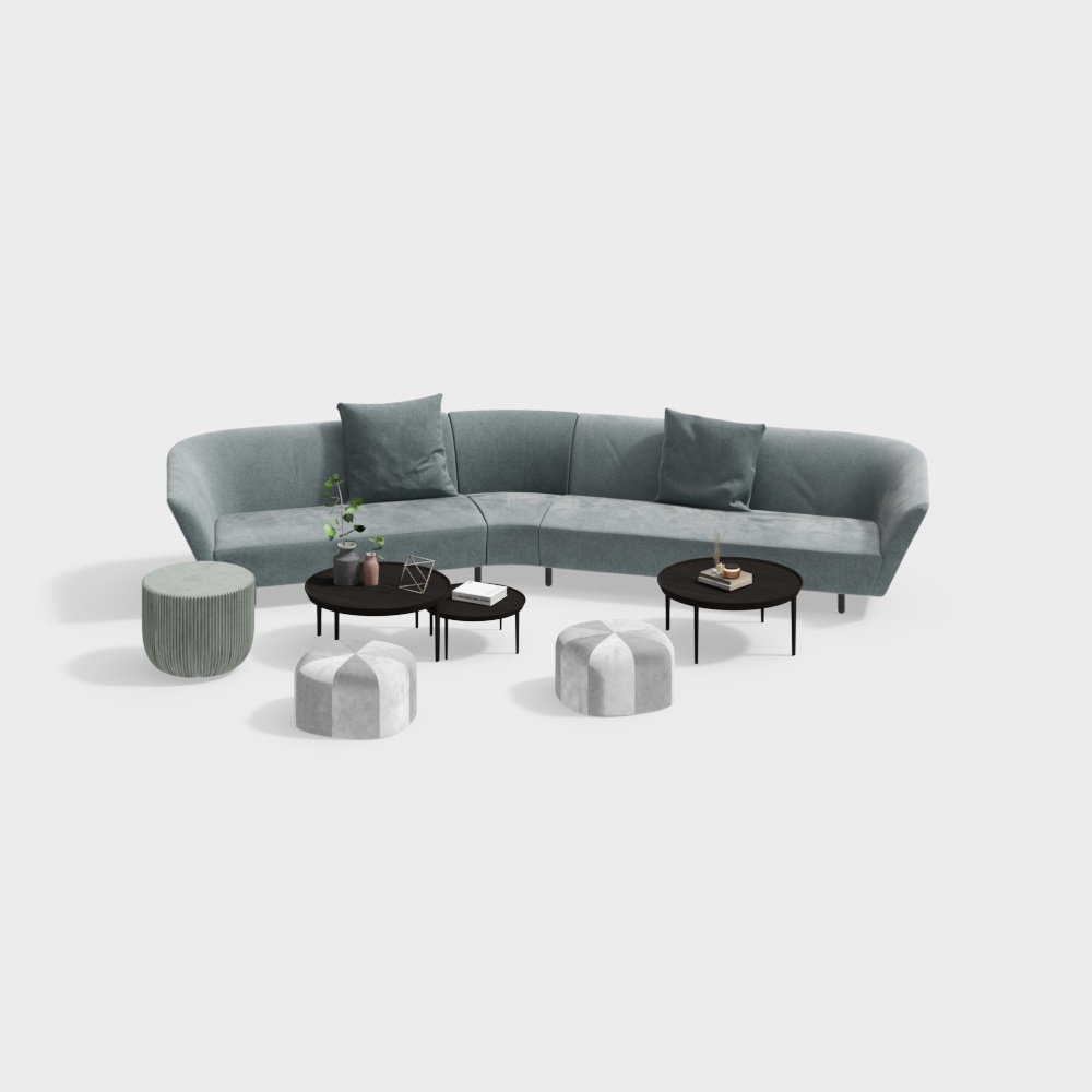 Industrial clothing store sofa coffee table