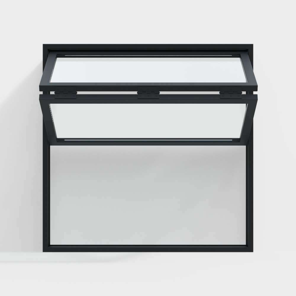 Modern bathroom black folding window