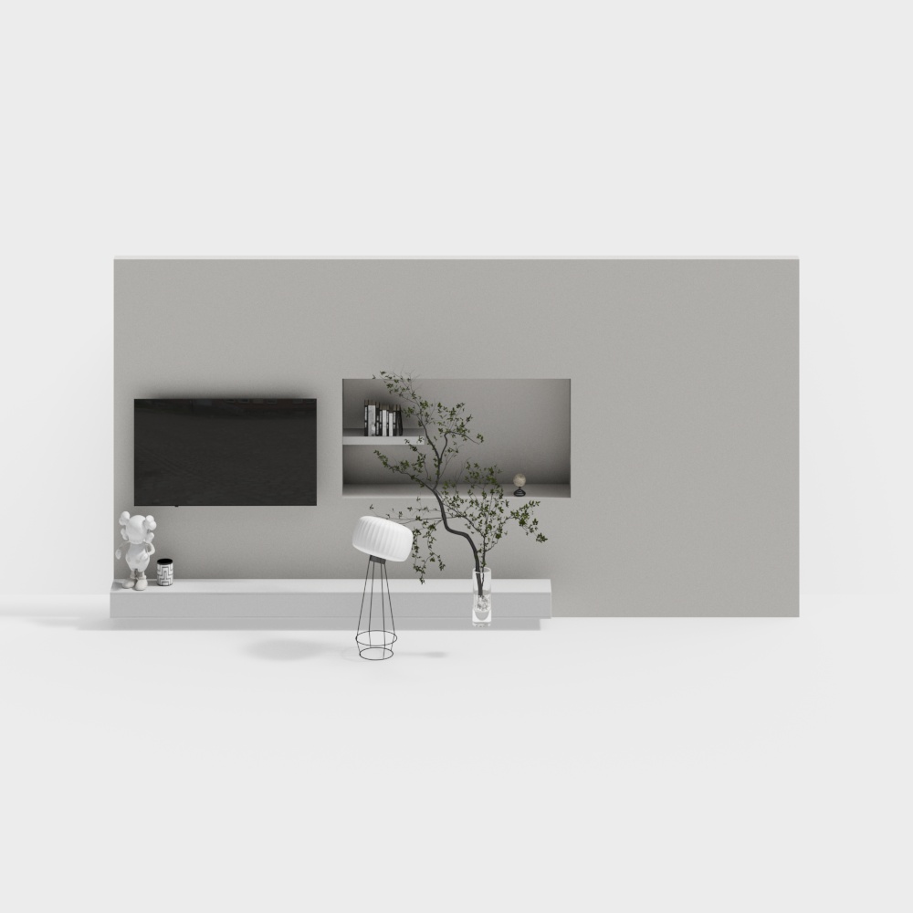 Modern living room background wall