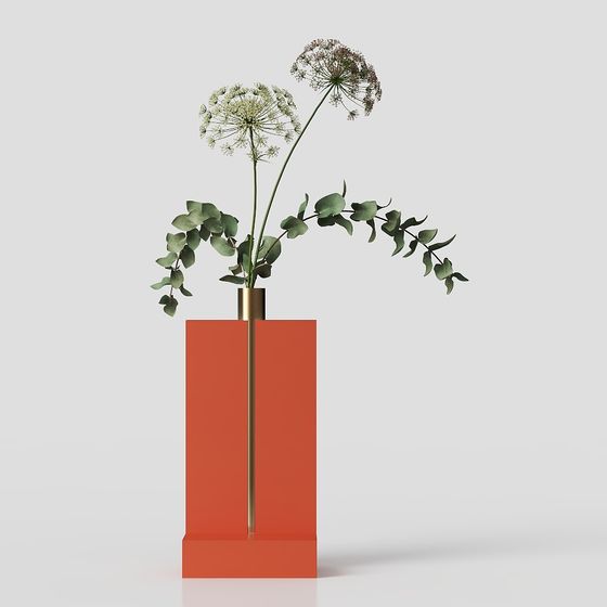 Stylish Urban Greenery Vase 3D model