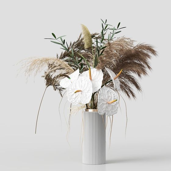 Natural Rhythm Vase 3D model for Creative Spaces