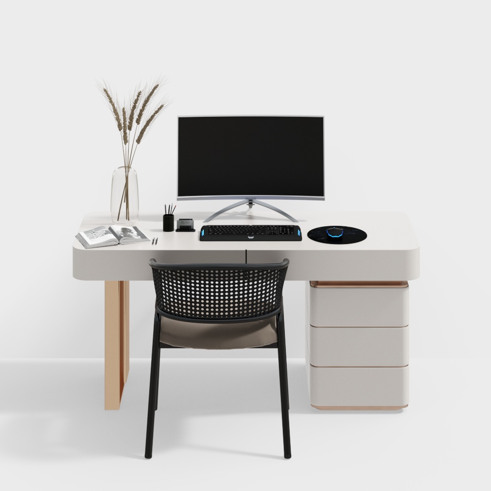 Modern Study Table and Chair Combination