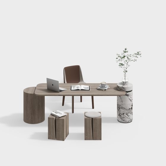 Elegant Urban Workspace 3D model