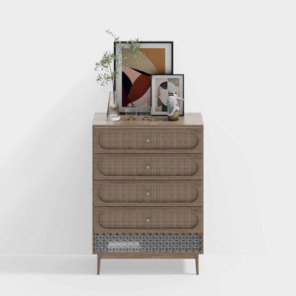 Armoire latérale de chambre nordique