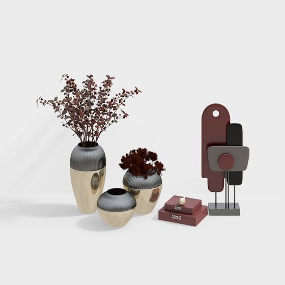 Urban Plant Arrangement 3D Model for Creative Spaces