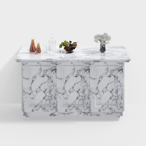 Elegant Marble Console 3D model