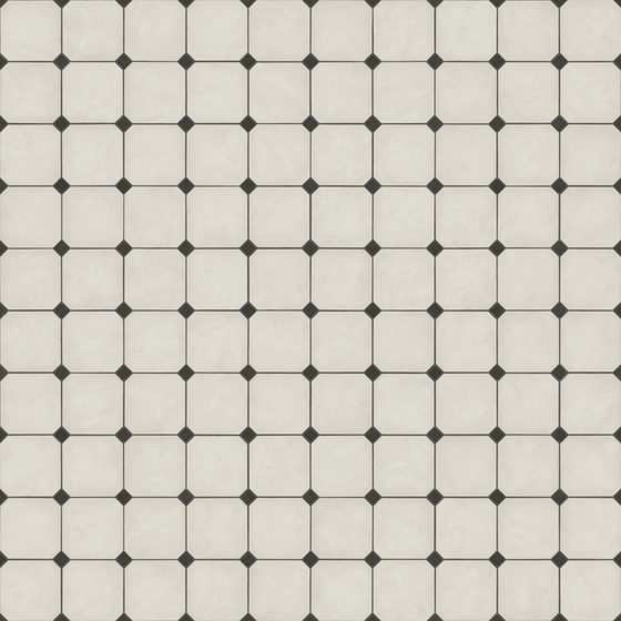 Black and White Patchwork Tile 3D Model in Gray