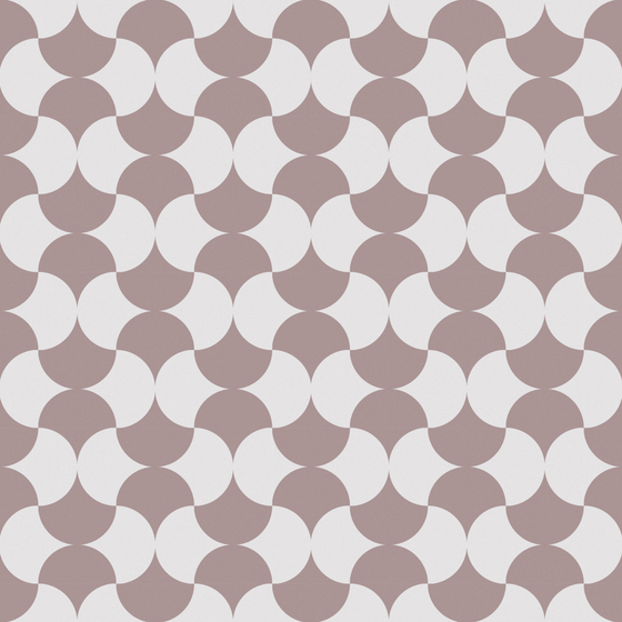 Pink and White Scalloped Parquet Tile 3D Model