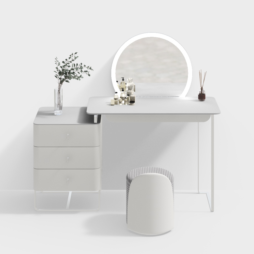 Modern bedroom cream dressing table