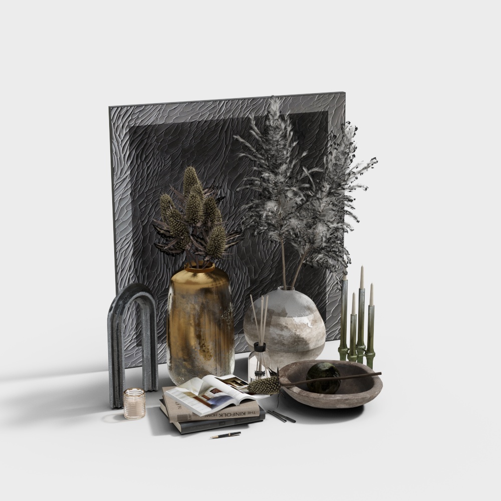 Modern living room flower decoration