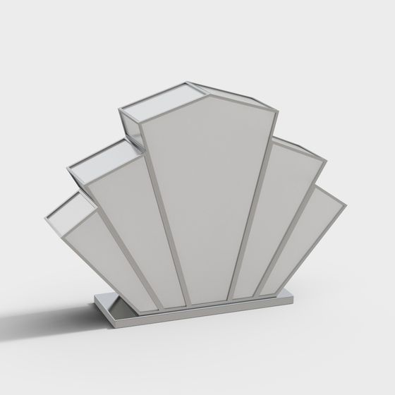 Futuristic Fan-Shaped Screen 3D Model
